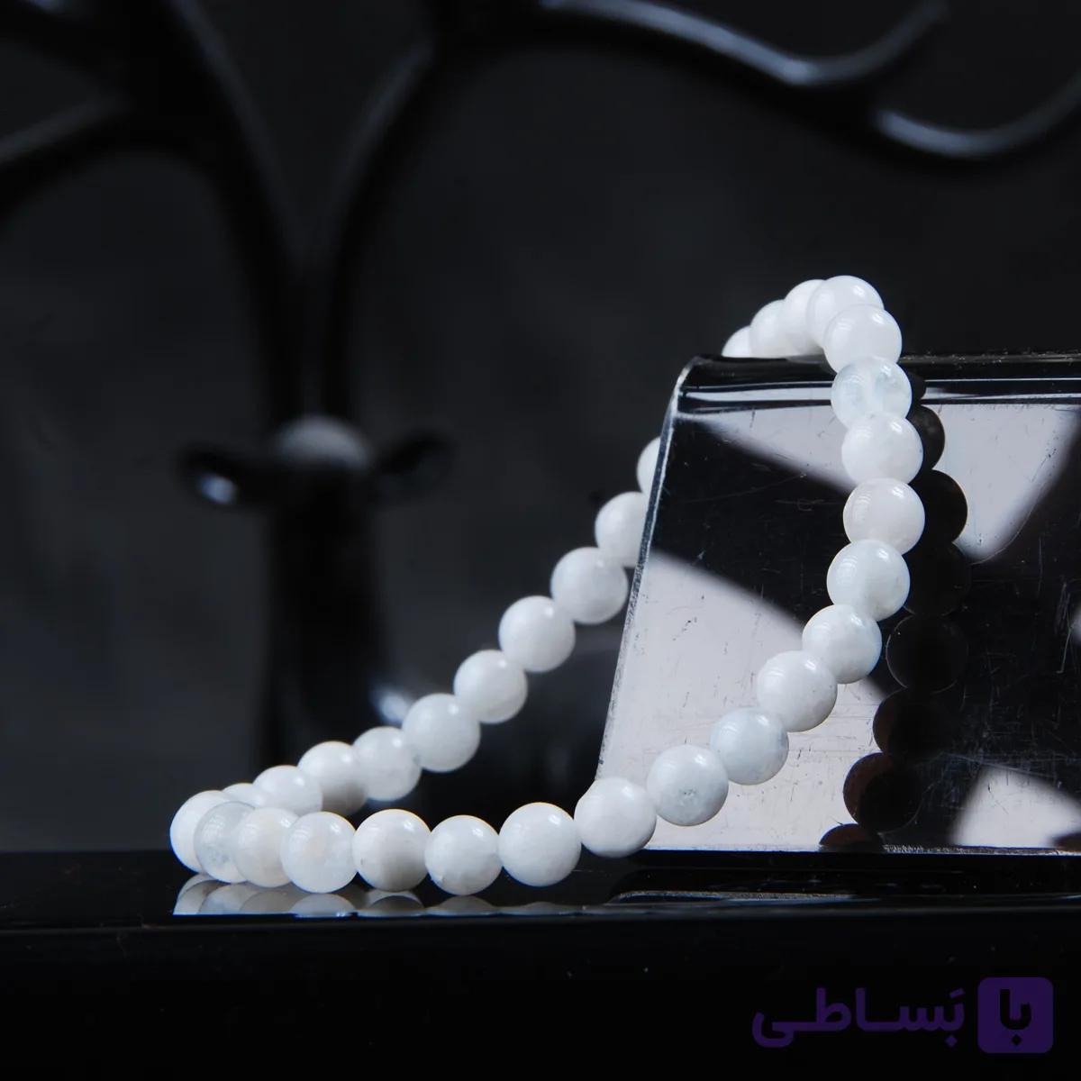 دستبند سنگ ماه (مون استون) 8.33 گرم — تصویر 1