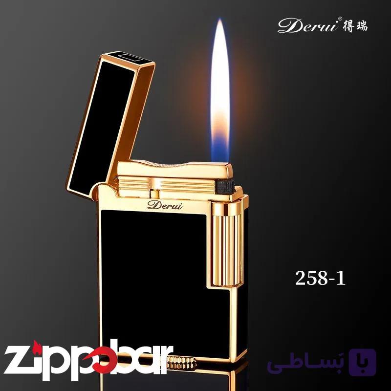 فندک گازی دروی بغل زن | Derui Gas Lighter Side Ign — تصویر 1