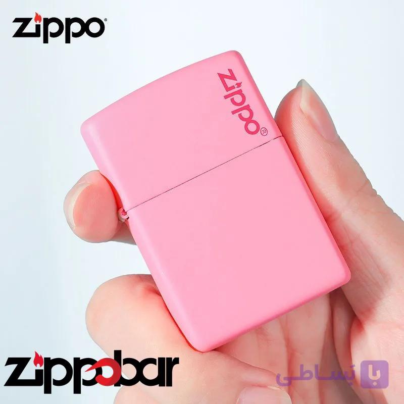 فندک زیپو اصل صورتی مات کد 238 لوگو Zippo 238Zl Pink Matte — تصویر 1