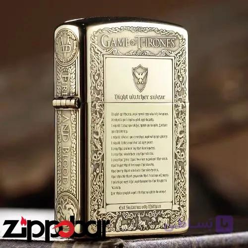 فندک بنزینی زورو طرح بازی تاج و تخت طلایی Zorro Game Of Thrones Gold — تصویر 1
