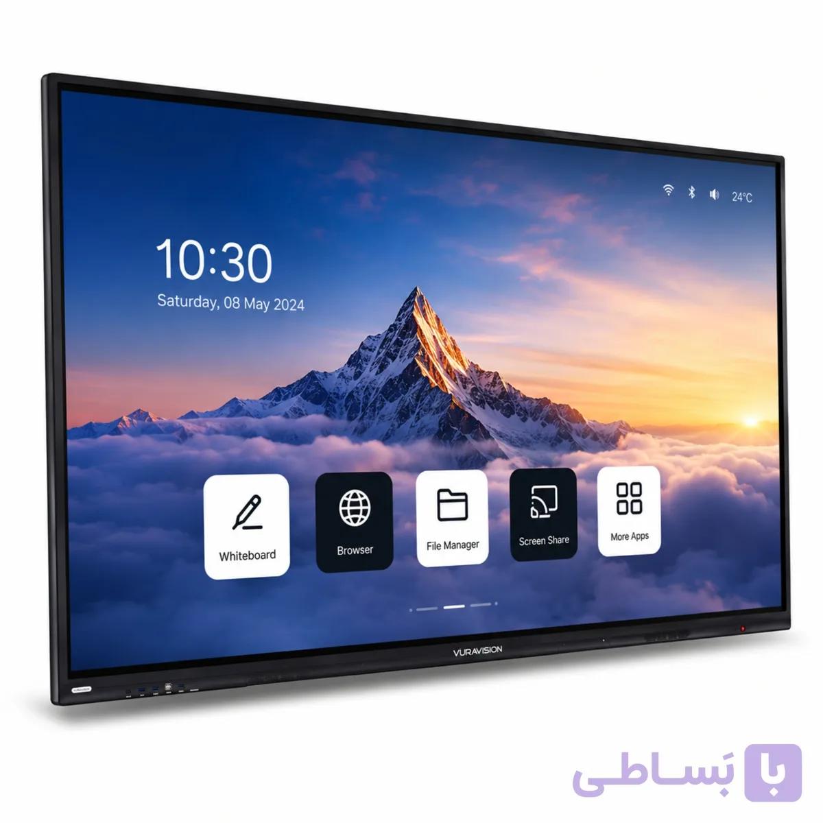 نمایشگر لمسی 65 اینچ ویوراویژن دارای اندروید ۱۴ (VURAVISION) — تصویر 1