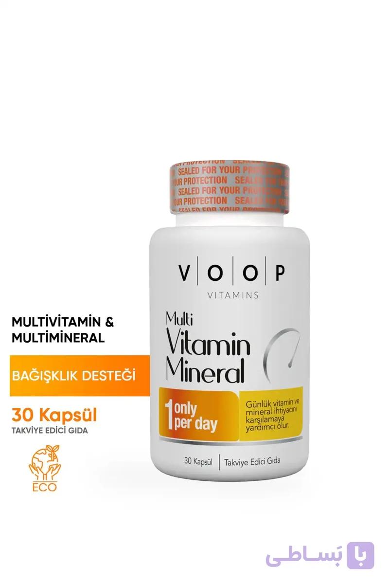 کپسول 30 مولتی ویتامین و مینرال | 11 ویتامین، 9 مواد معدنی برند VOOP ( VOOP )