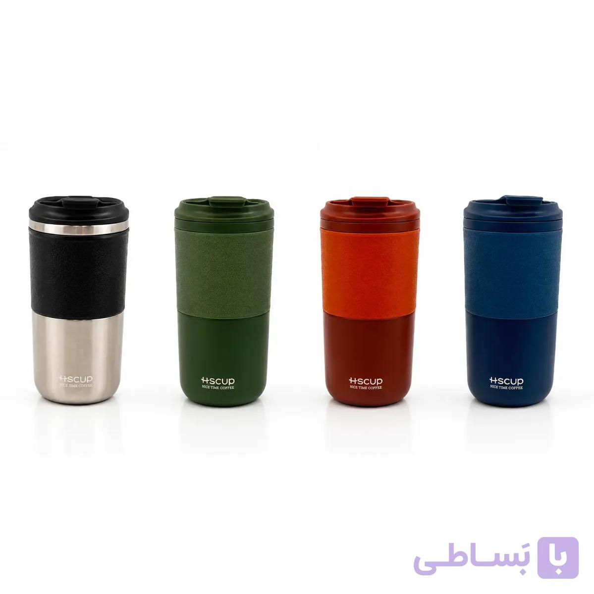 ماگ سفری استیل HSCUP مدل CY-087 | ۵۵۰ میلی‌لیتر آسان‌نوش — تصویر 1