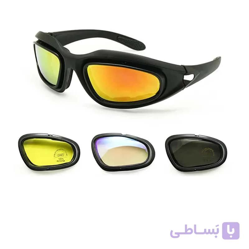 عینک آفتابی پلاریزه دایزی مدل c5 دارای 4 لنز — تصویر 1