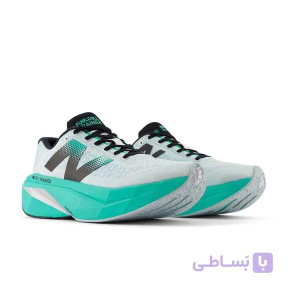 کفش رانینگ نیوبالانس FuelCell SuperComp Trainer v3 رنگ سبزآبی (Green/Teal) — تصویر 1