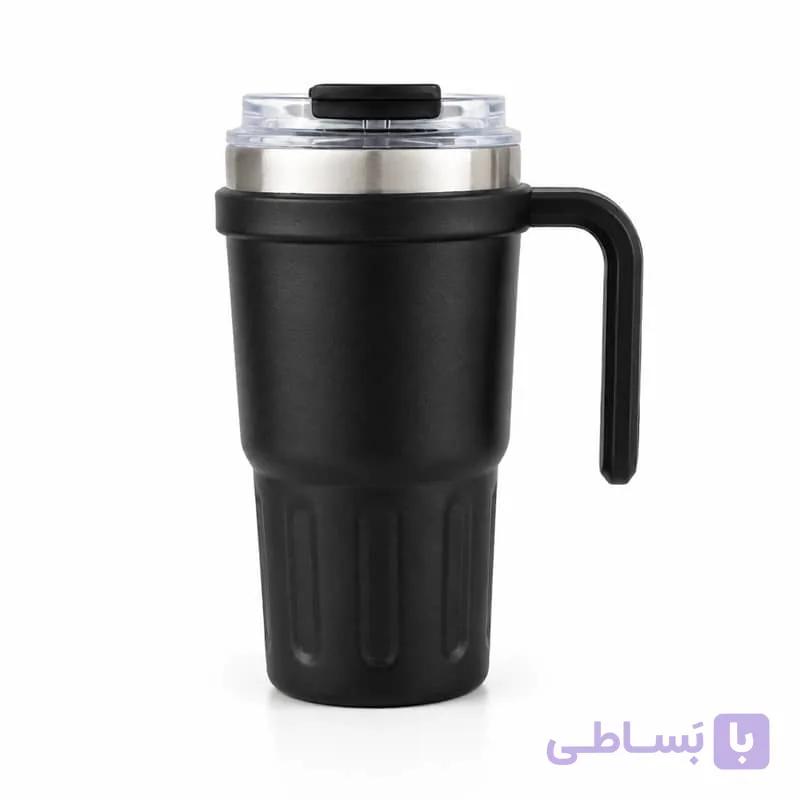 ماگ تامبلر دسته‌دار SITARAYURI مدل 600ML | تراول ماگ حرفه‌ای برای سفر، باشگاه و استفاده روزانه — تصویر 1
