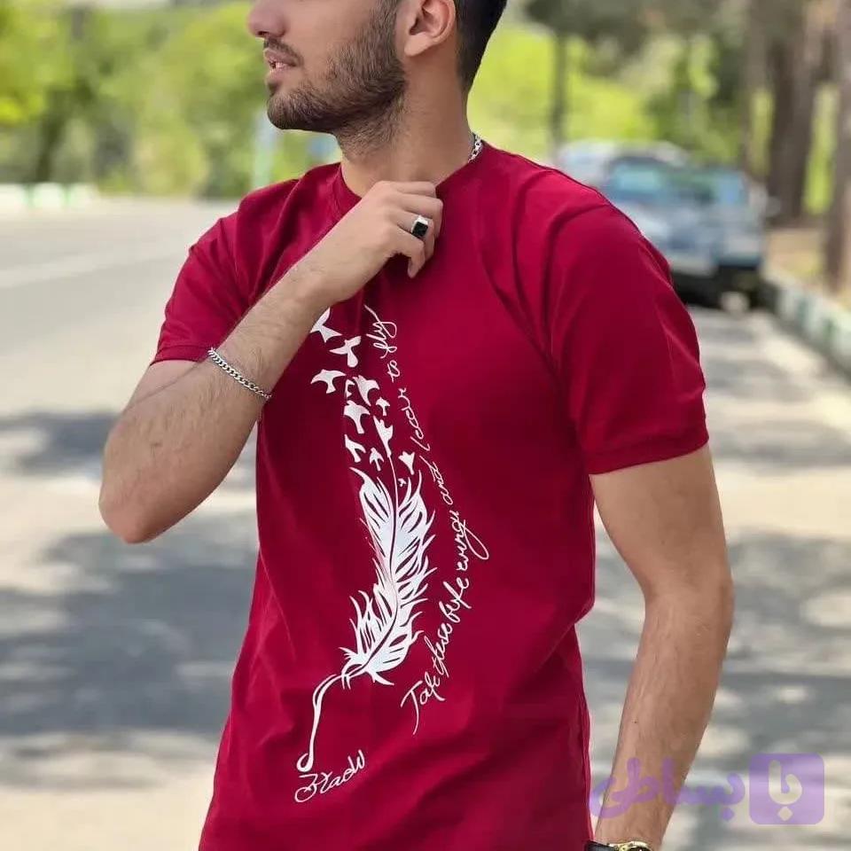 تیشرت اندامی طرح پر