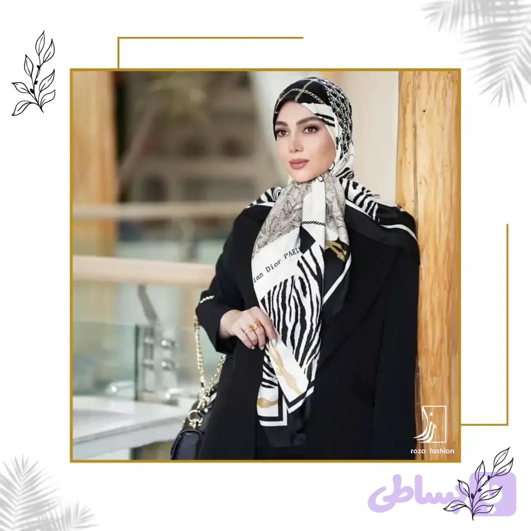 روسری ابریشم ژاکارد