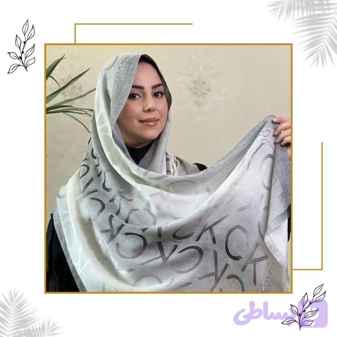 شال ابریشم طیفی طرح CK