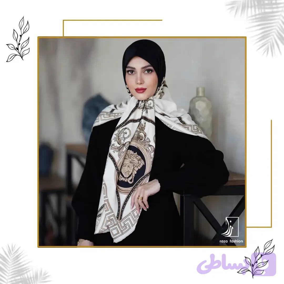 روسری ابریشم توییل (کد UJF8S)