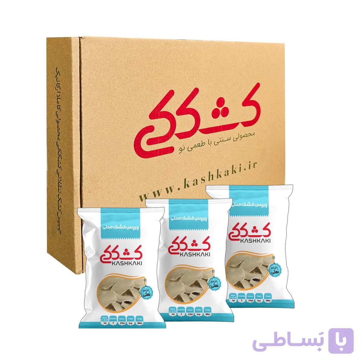 کشک چیپسی تنقلاتی با طعم ساده نمکی|25 گرمی بسته 8عددی(سوغات فریدن)