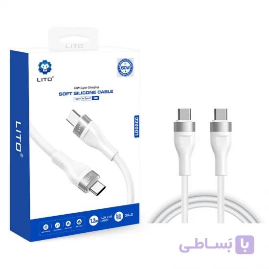 کابل تایپ سی به تایپ سی 60w برند لیتو | مدل LD02CC