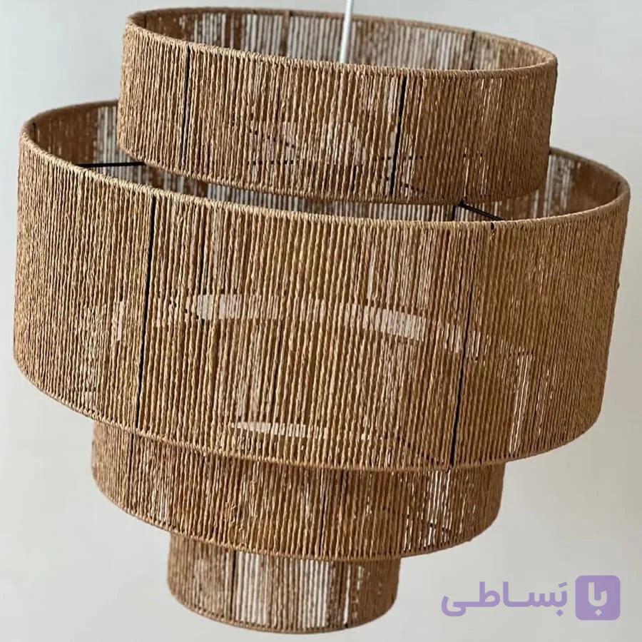 لوستر حصیری رافیا مدل سهند — تصویر 1