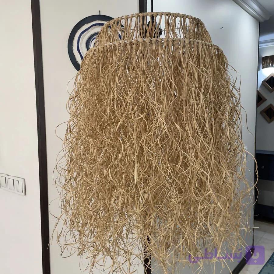 لوستر مدرن حصیری رافیا مدل گیسو
