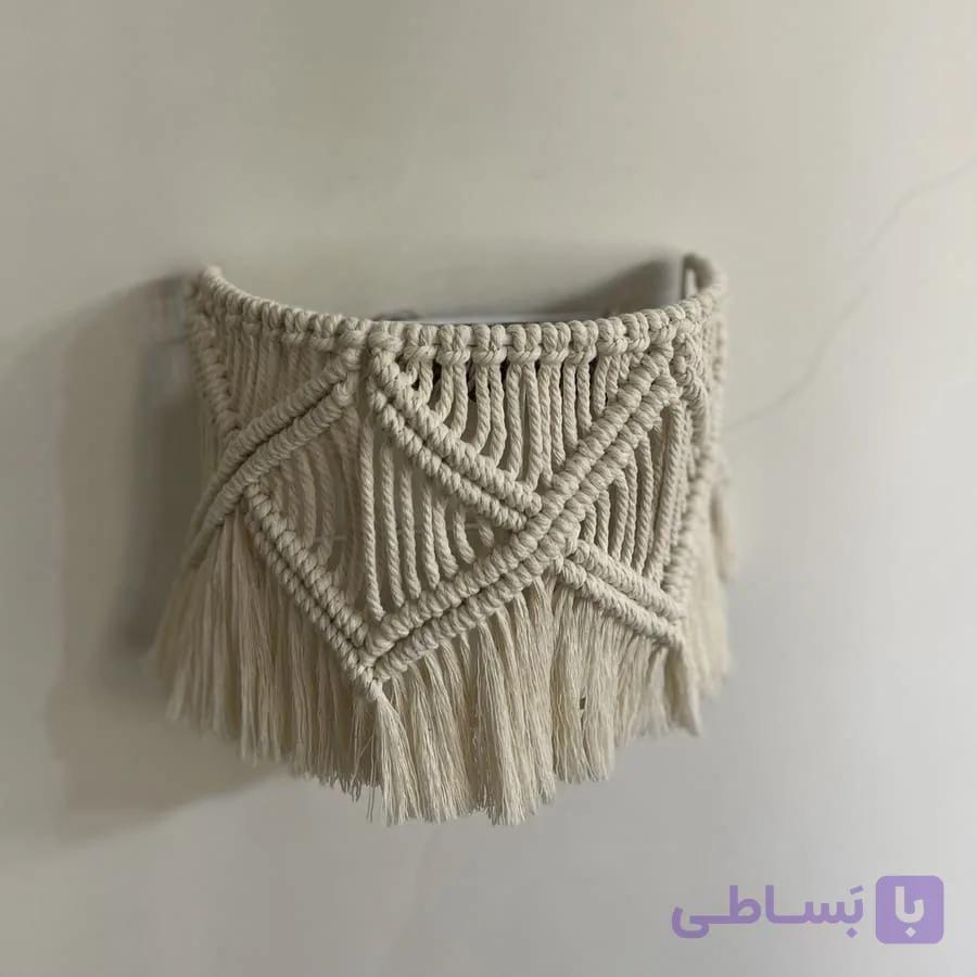 چراغ دیوارکوب مکرومه مدل لوزی — تصویر 1