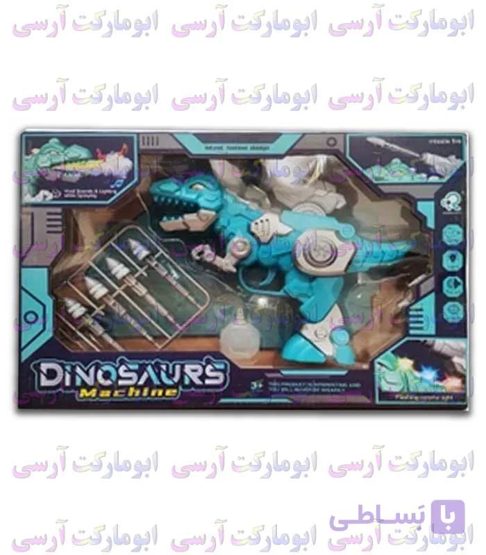 تفنگ طرح دایناسور تیرانداز دودزا چراغ دار صدادار باتری خور — تصویر 1