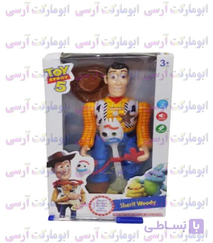 ربات وودی بهمراه فیگور فورکی صدادار چراغ دار باتری خور — تصویر 1