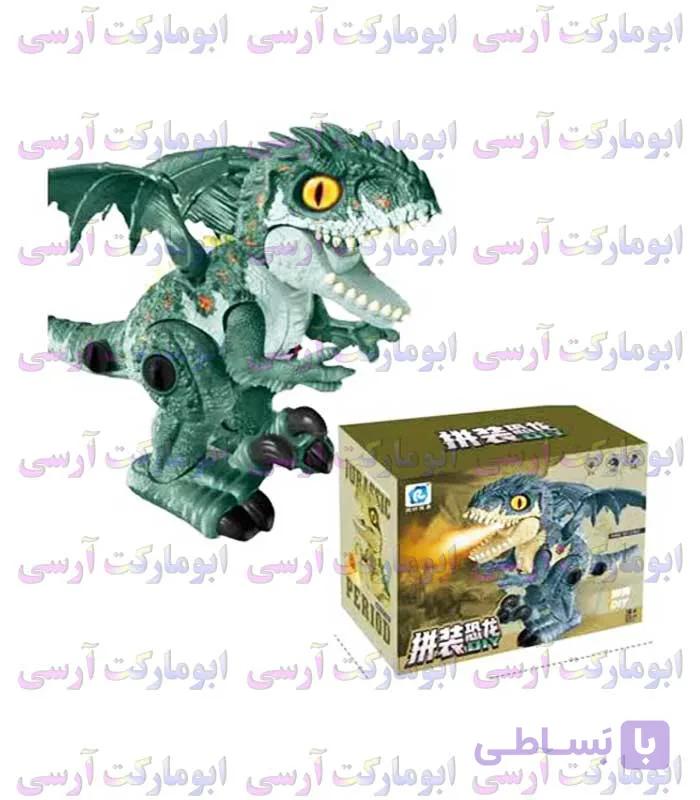 ربات اژدهای بال‌دار موزیکال چراغ دار دودزا باتری خور — تصویر 1