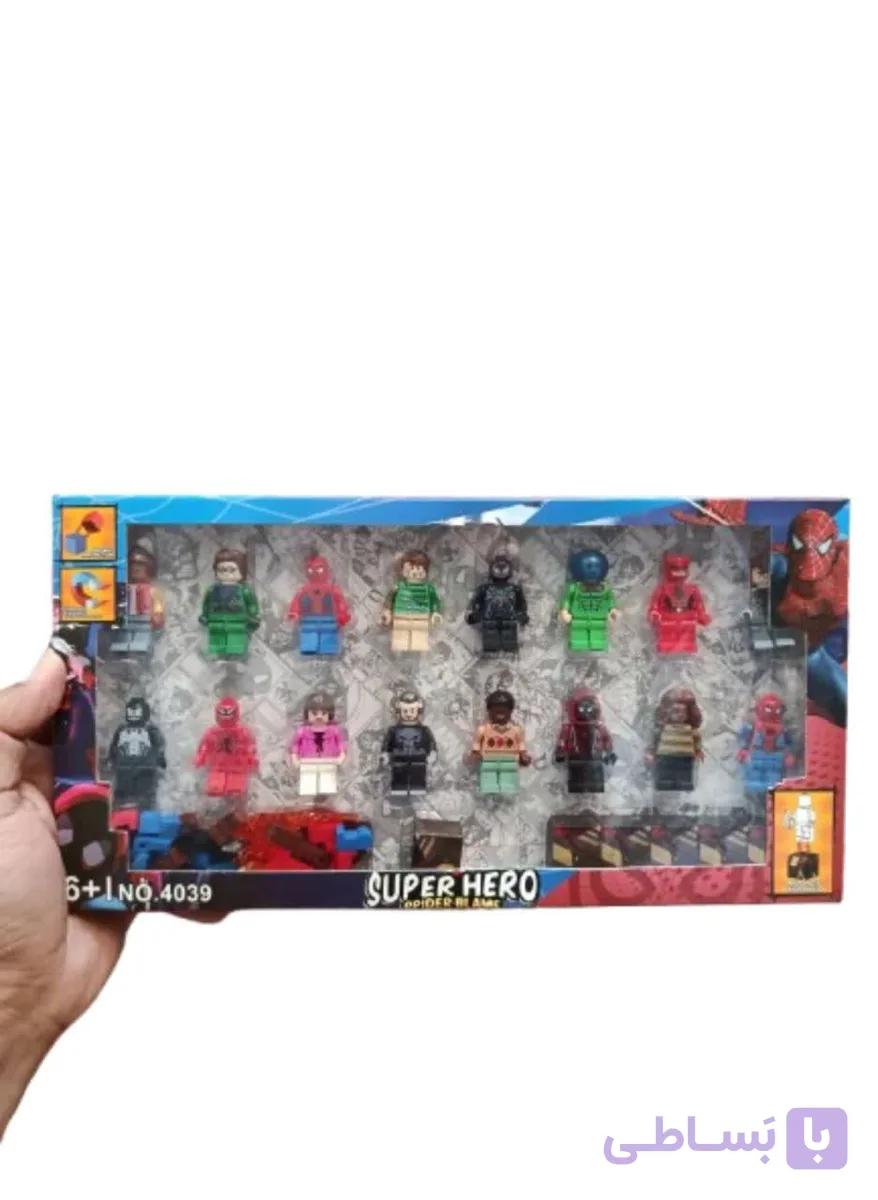 ست 16 عددی مینی فیگور مرد عنکبوتی مغناطیسی به همراه اکسسوری — تصویر 1