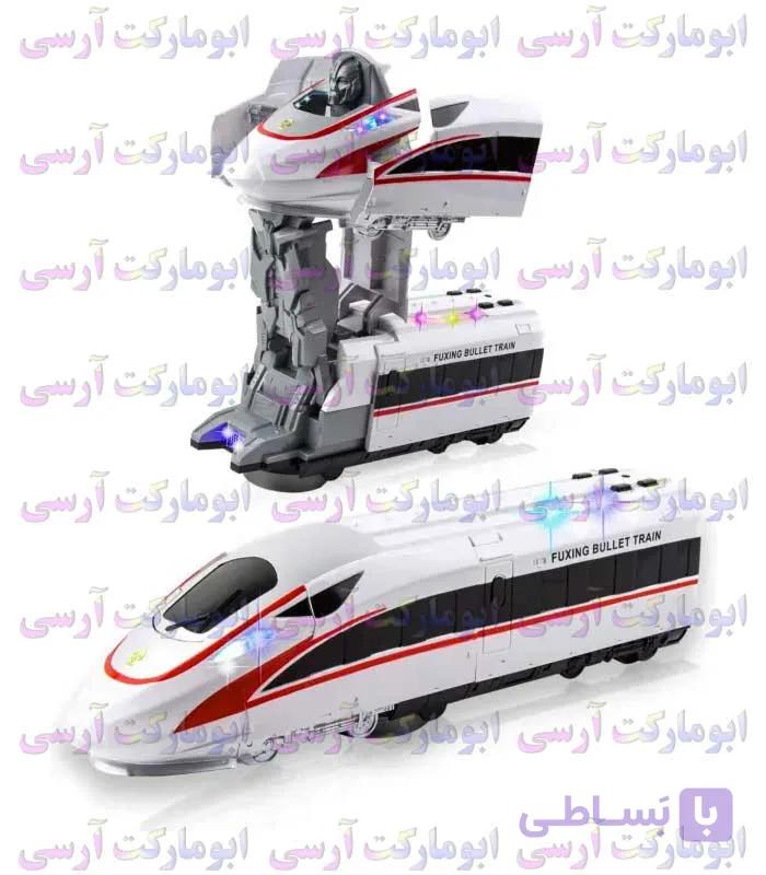 اسباب بازی قطار سریع‌السیر تبدیل شو به ربات موزیکال چراغ‌دار باتری خور — تصویر 1