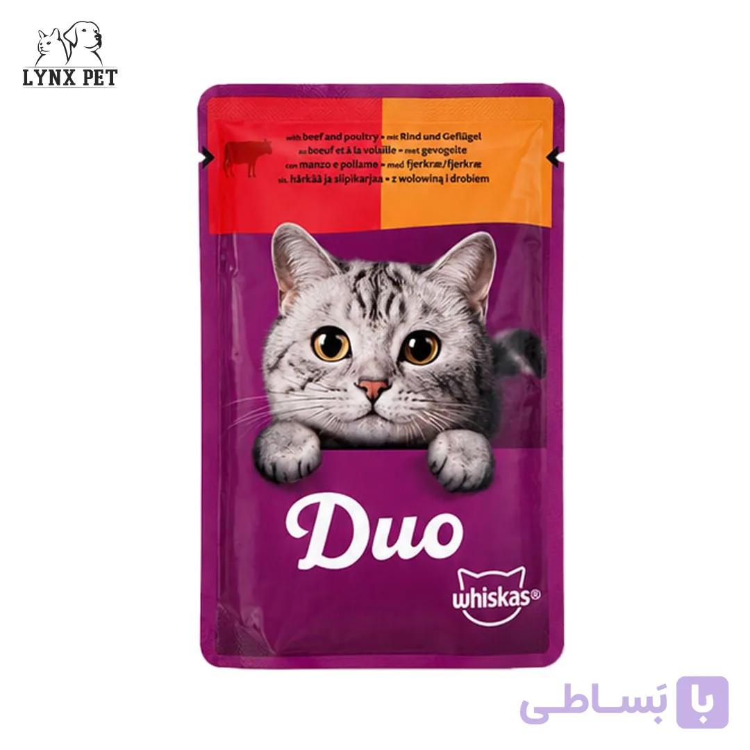پوچ گربه بالغ گوشت گوساله و پرندگان ویسکاس