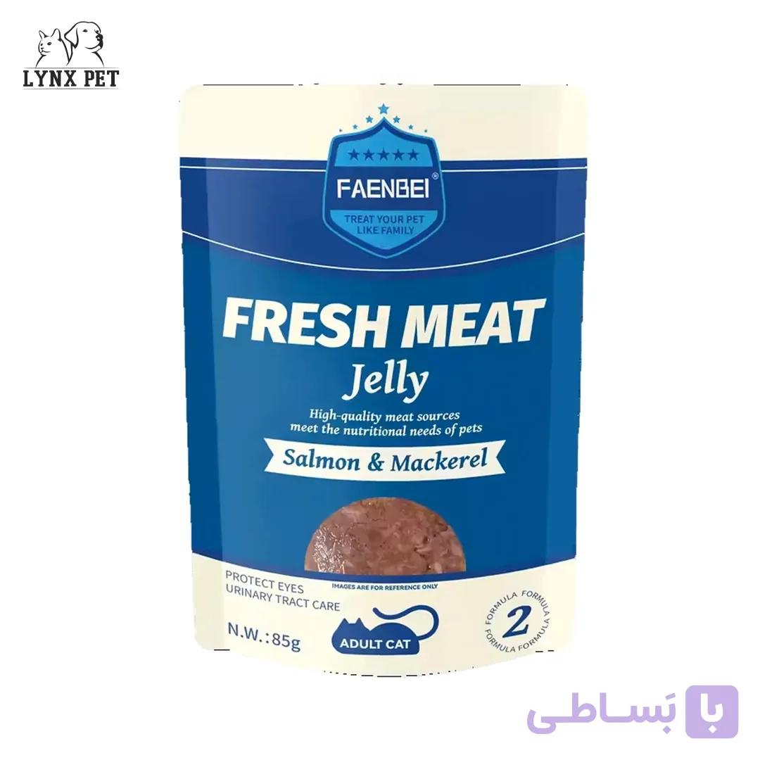 پوچ گربه سالمون و ماهی ماکارل در ژله فنبی