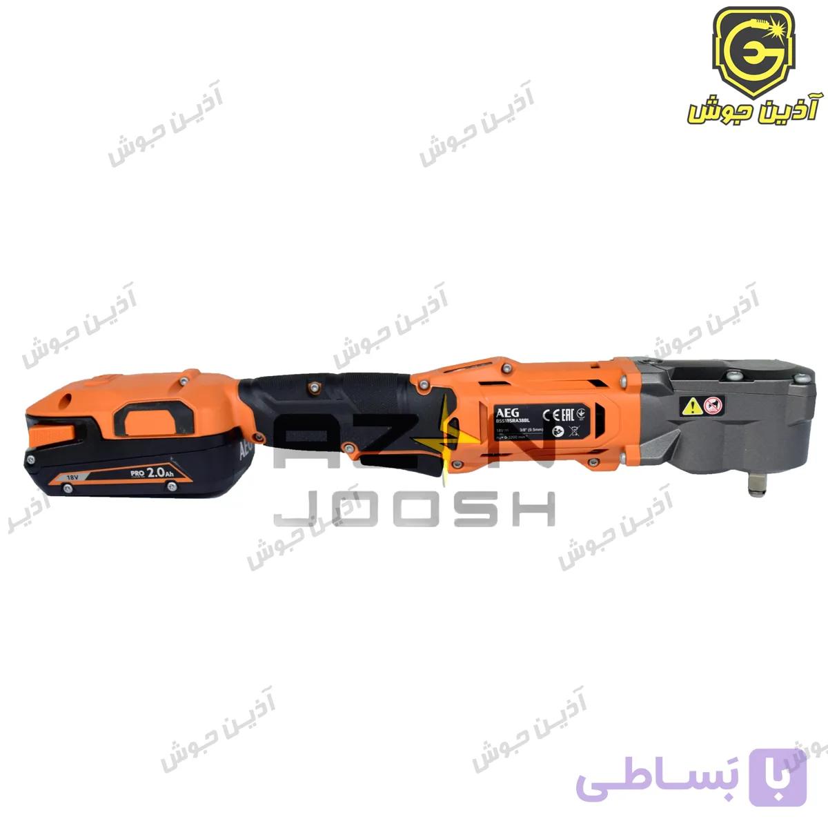 بکس شارژی 18 ولت سرکج 3/8 براش لس 320 نیوتن آاگ AEG مدل BSS18SRA38BL-0 بدون باطری — تصویر 1