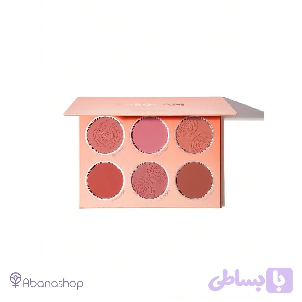 پالت رژگونه پودری مدل Floral Flush رنگ Cottage Core Garden شیگلم — تصویر 1
