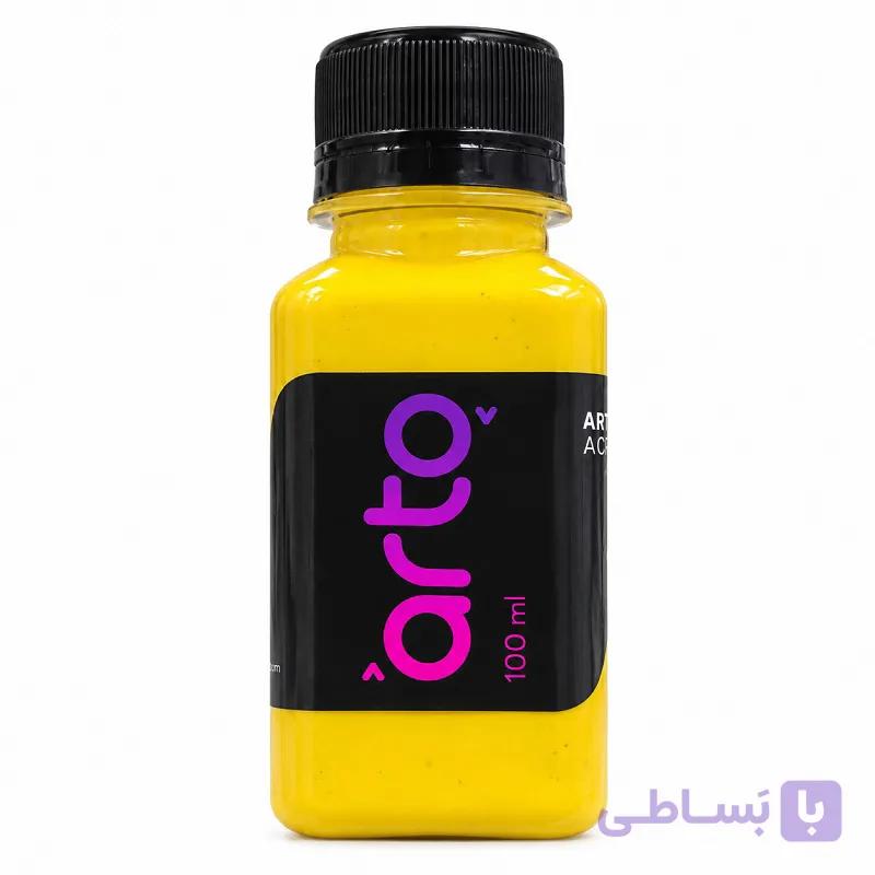 رنگ اکریلیک هنری زرد اصلی Lemon Yellow ساده برند آرتو کد AR-C37 حجم 300 میل