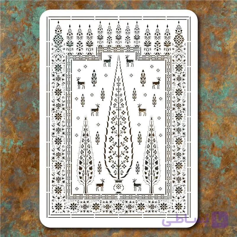 شابلون طرح فرش سرو کد L 22