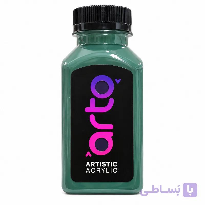 رنگ اکریلیک هنری سبز ارتشی Teal Green ساده برند آرتو کد AR-C20 حجم 100 میل