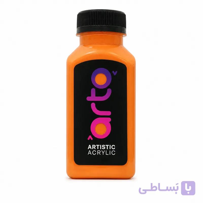 رنگ اکریلیک هنری نارنجی ساده برند آرتو کد AR-C28 حجم 100 میل