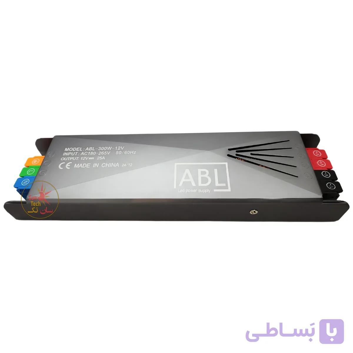 منبع تغذیه سوئیچینگ اسلیم 12 ولت 25 آمپر 300 وات ABL اصلی — تصویر 1