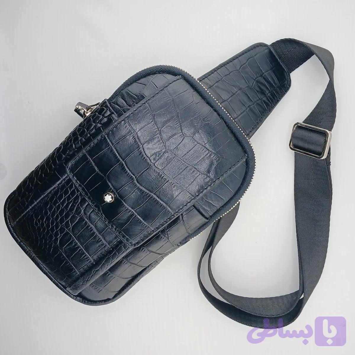 کیف بادی بگ چرم طبیعی گاوی کد p162 — تصویر 1