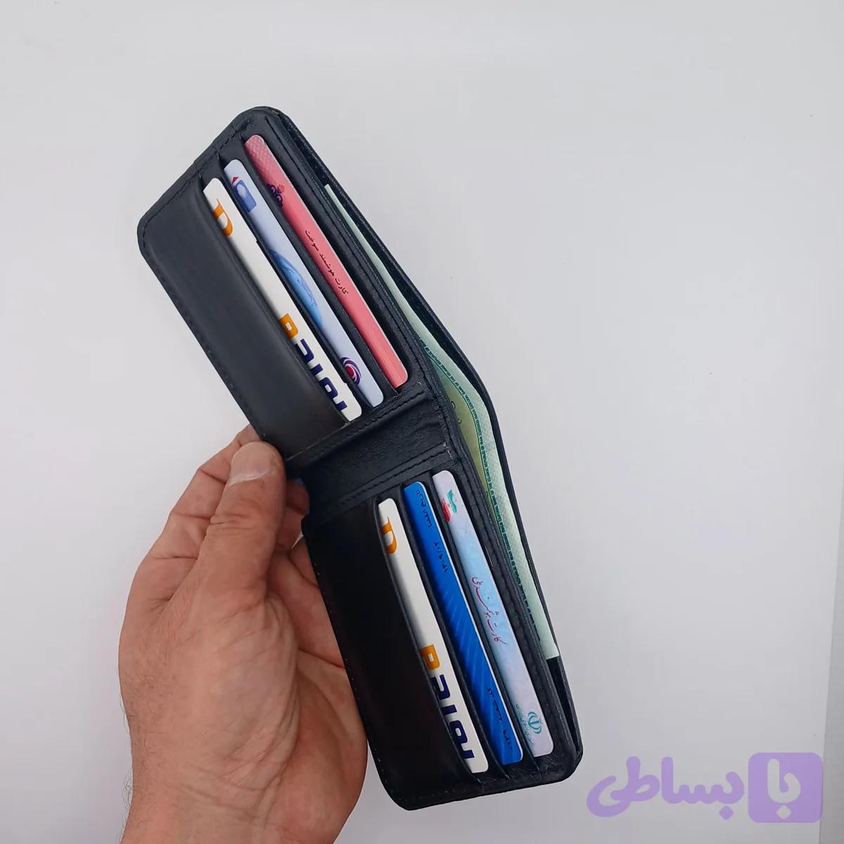کیف پول جیبی چرم طبیعی مدل استار — تصویر 1