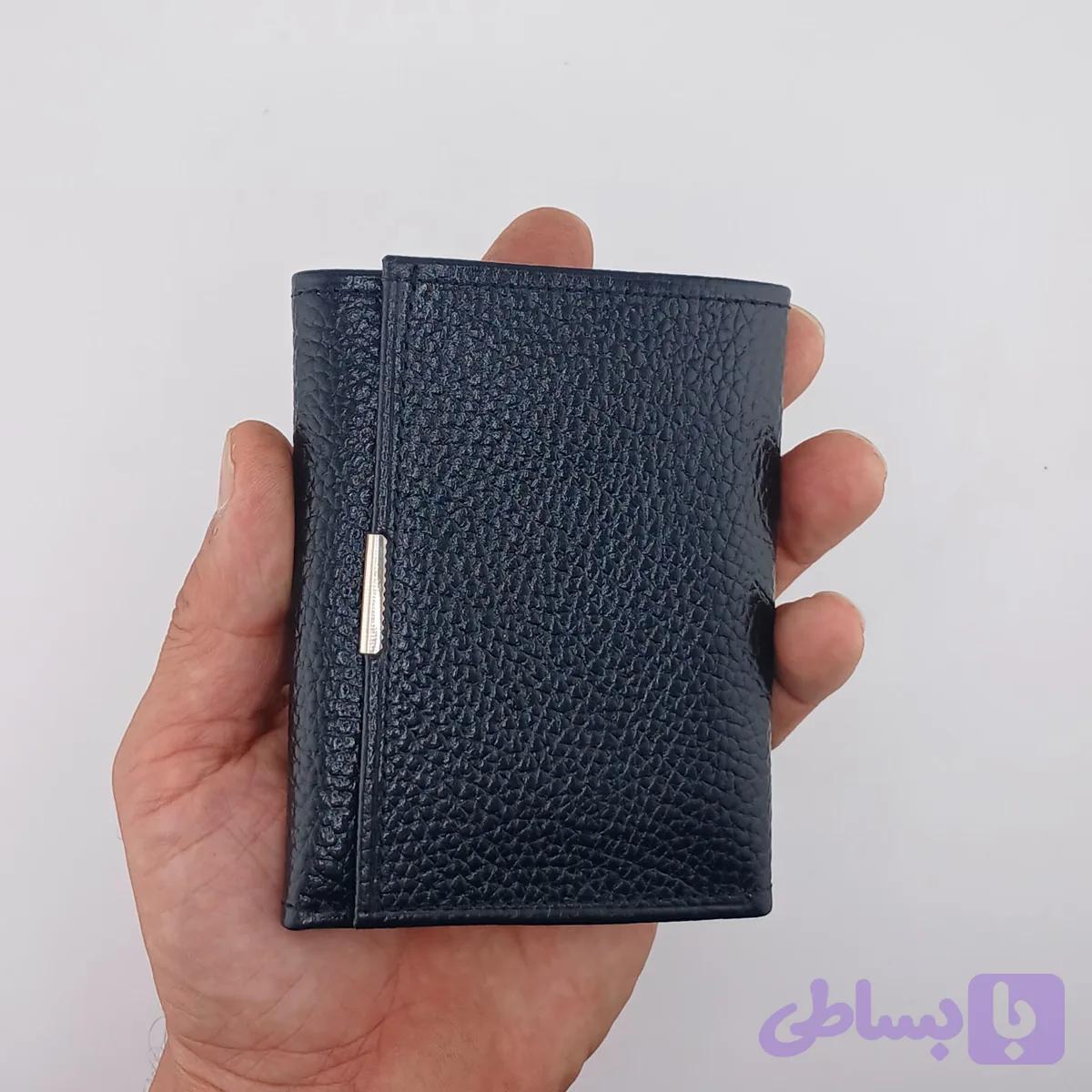 کیف پول جیبی مدل دلاری چرم طبیعی — تصویر 1