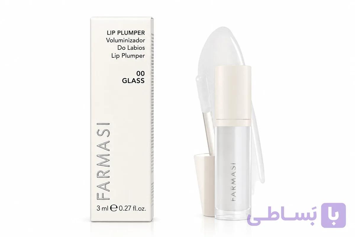 بالم حجم‌دهنده لب فارماسی FARMASI مدل Lip Plumper رنگ 00 Glass