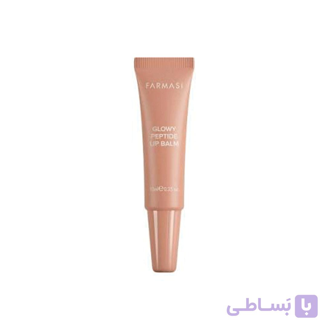 بالم لب رنگی براق فارماسی FARMASI مدل Glowy Peptide Toasted Cinnamon