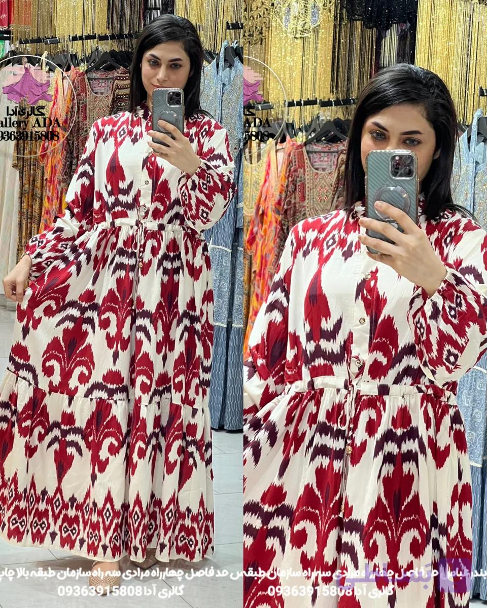 پیراهن ماکسی طرح ترک وارداتی 100-2 — تصویر 1