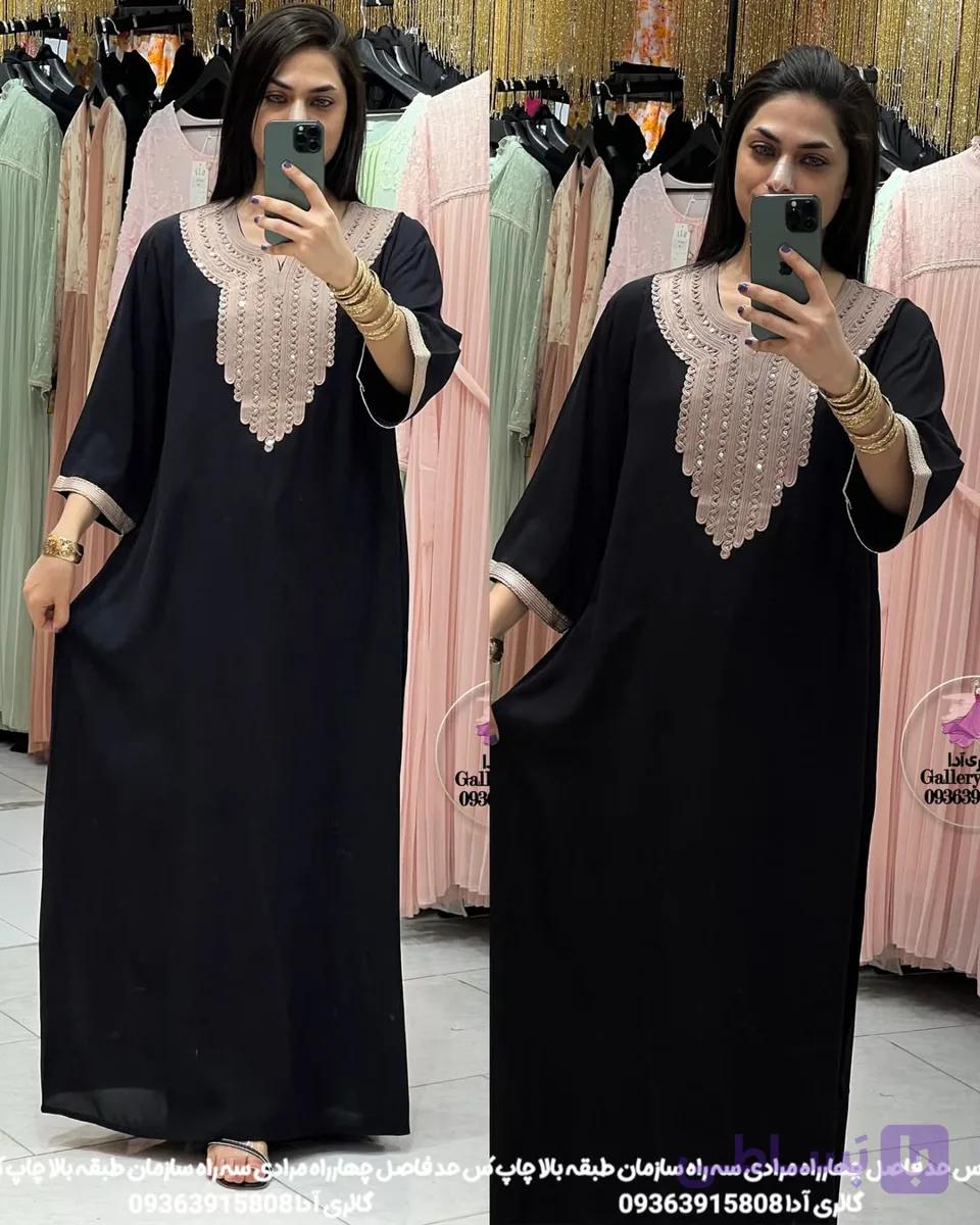 پیراهن ماکسی مشکی عربی 064 — تصویر 1