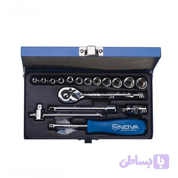 آچار بکس نووا مدل NTS-7003 مجموعه 17 عددی