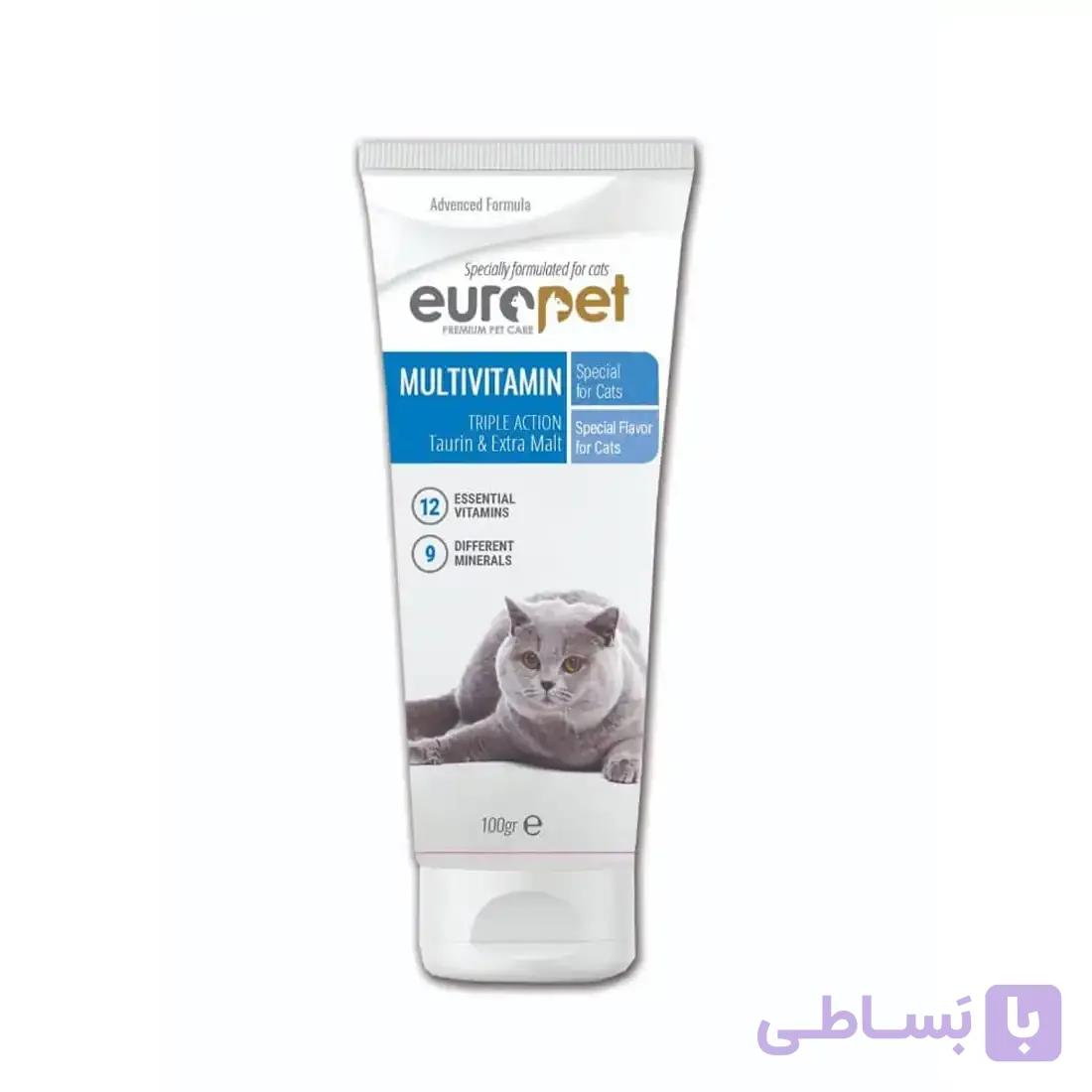 خمیر مولتی ویتامین مخصوص گربه یوروپت — تصویر 1
