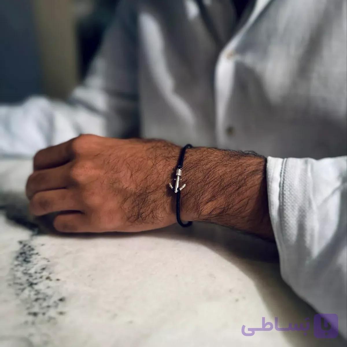 دستبند لنگر نقره — تصویر 1