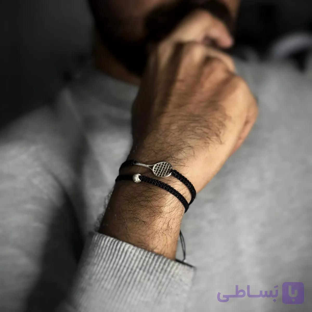 دستبند راکت تنیس نقره — تصویر 1