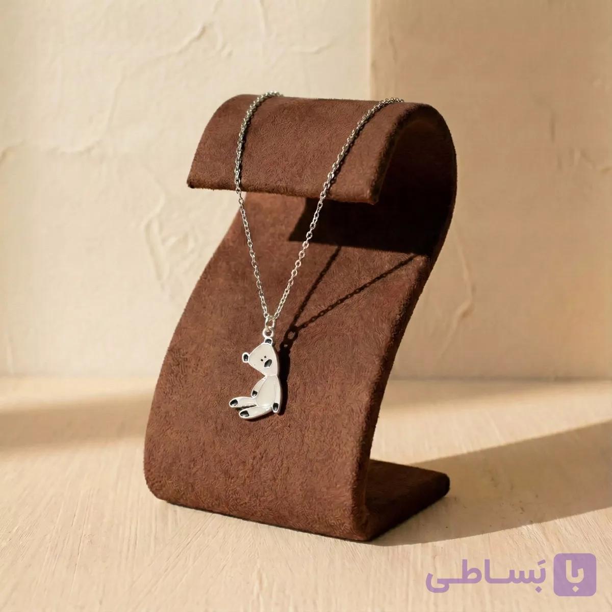 گردنبند تدی نقره