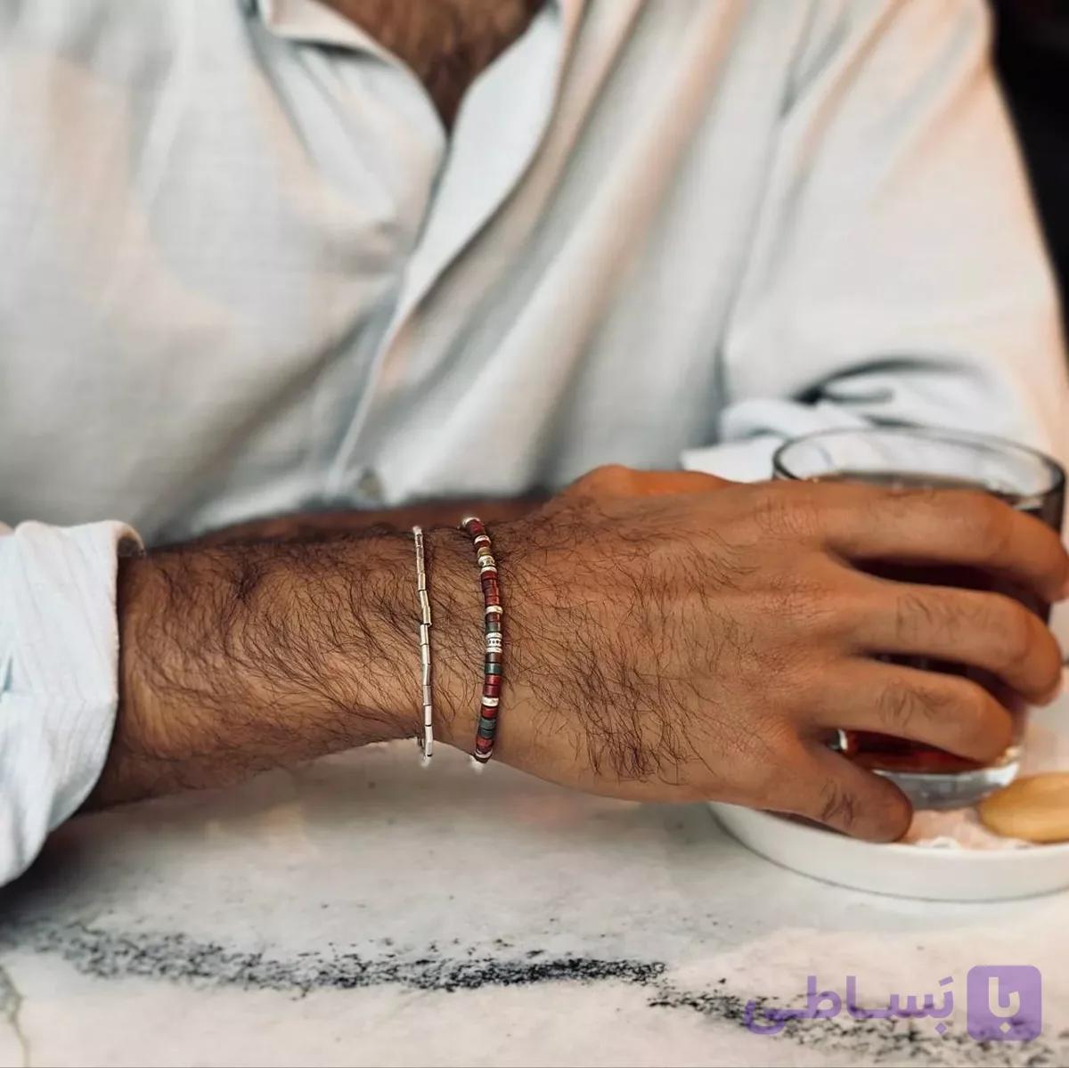 دستبند آفریقا نقره — تصویر 1