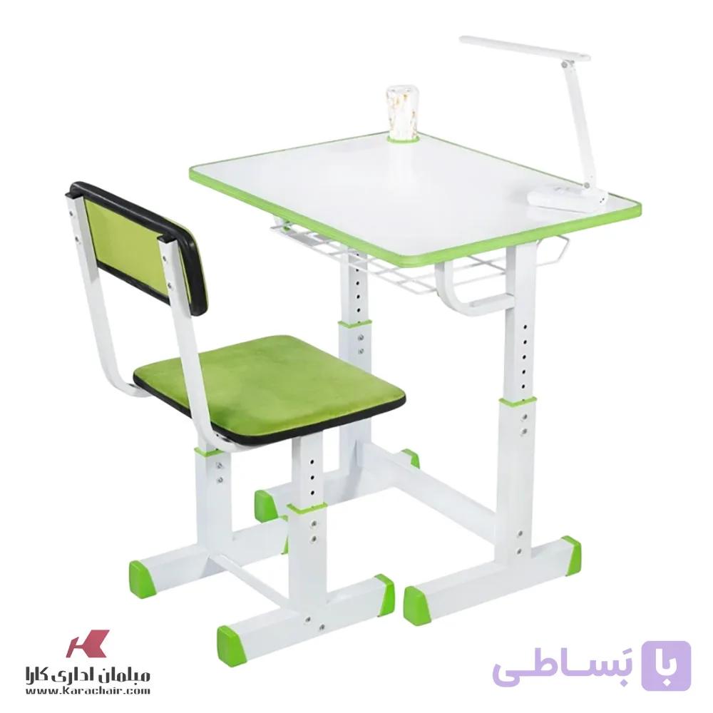 میز تحریر پیچی نوجوان با صندلی پارچه ای سبز