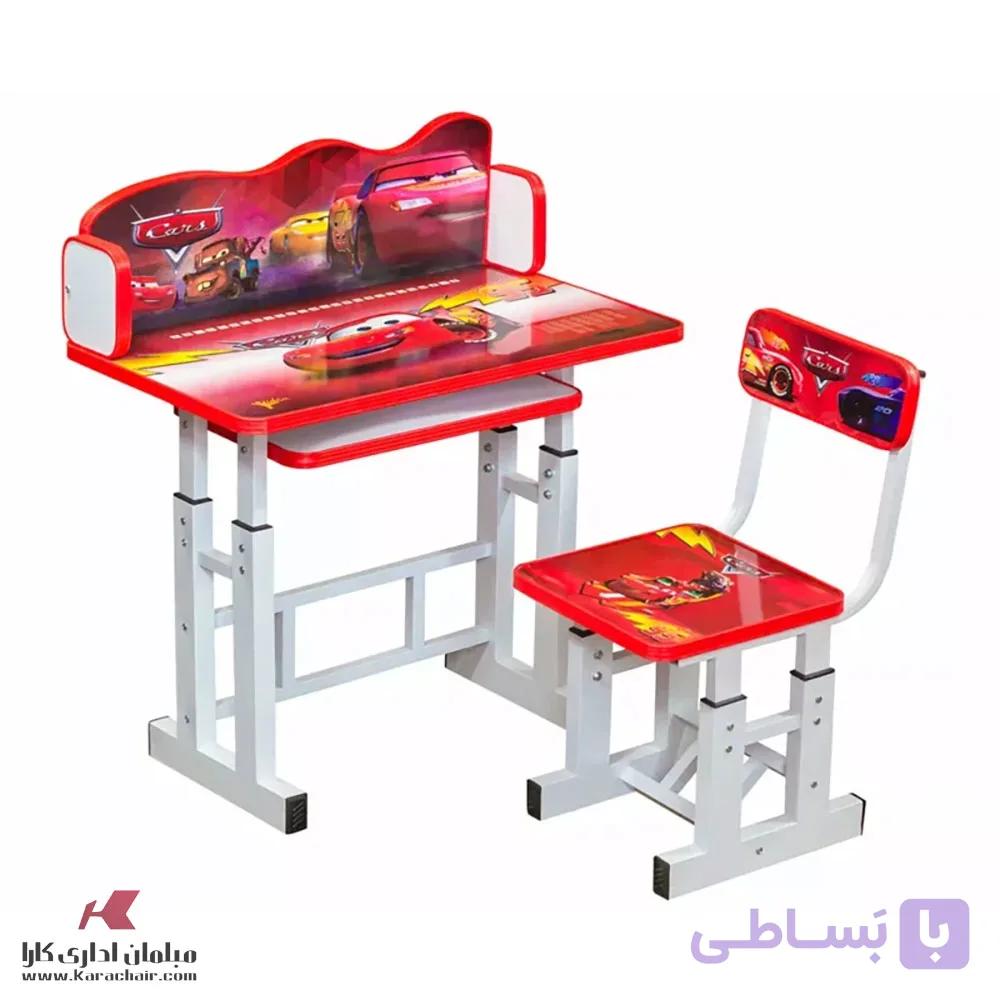 میز تحریر پسرانه کودک با صندلی طرح مک کویین — تصویر 1