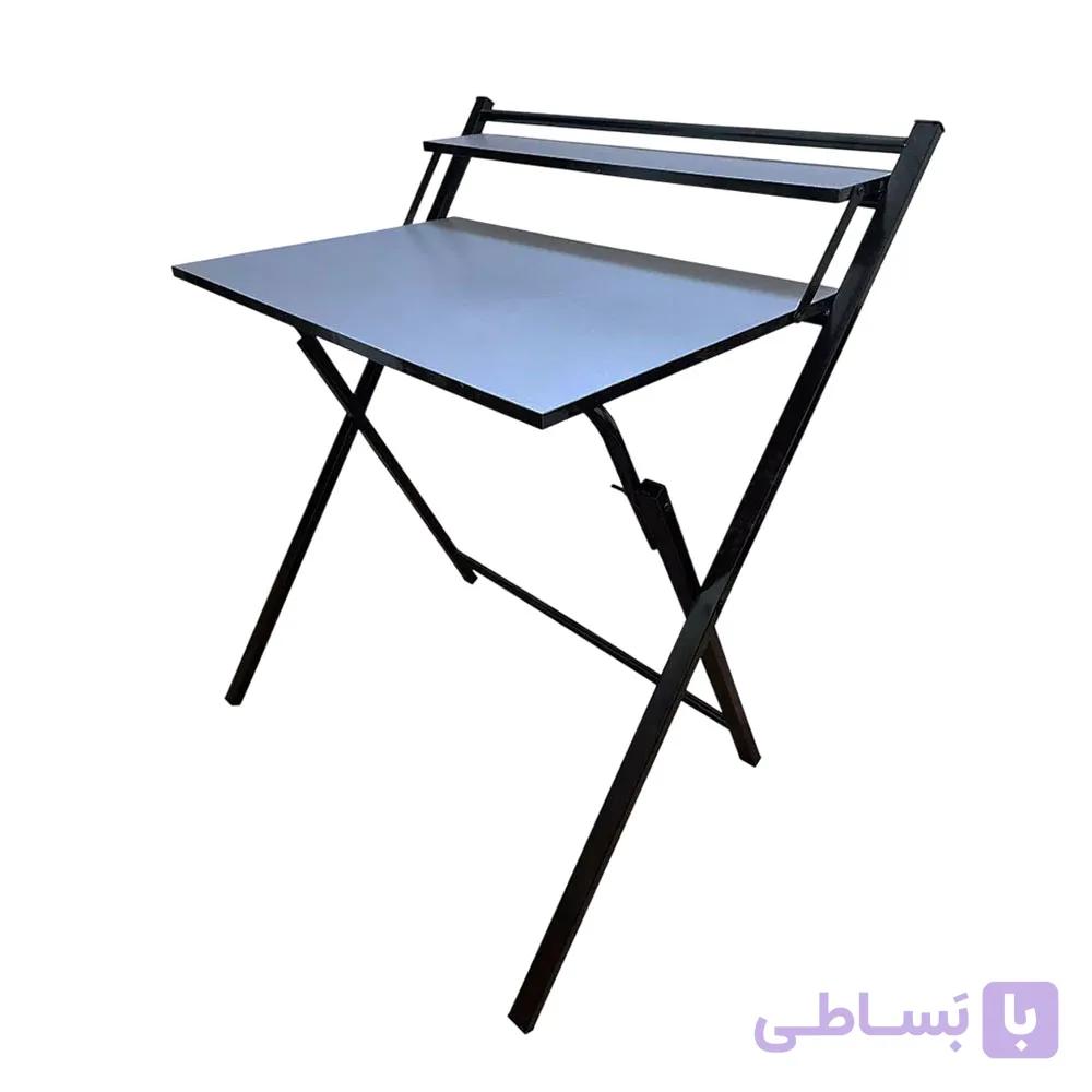 میز تحریر تاشو پایه بلند ایستاده طوسی