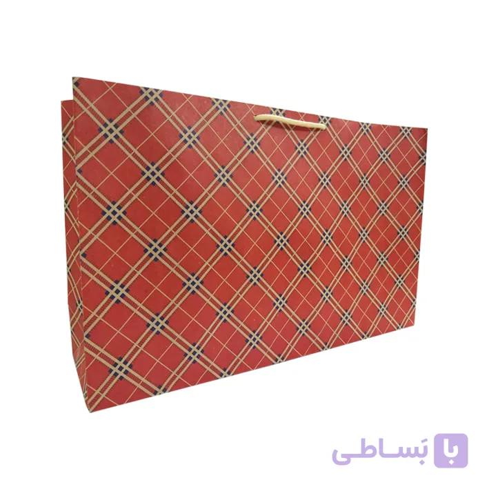 پاکت هدیه کرافت چهارخانه جاودان کد 1026 بسته 2 عددی — تصویر 1